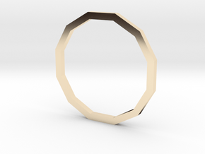 Dodecagon 14.36mm in 14k Gold Plated Brass