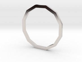 Dodecagon 14.56mm in Rhodium Plated Brass