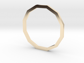 Dodecagon 14.56mm in 14k Gold Plated Brass