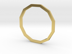 Dodecagon 14.86mm in Polished Brass