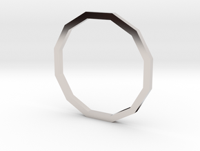 Dodecagon 14.86mm in Rhodium Plated Brass