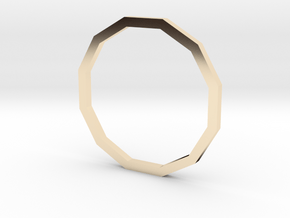 Dodecagon 14.86mm in 14k Gold Plated Brass