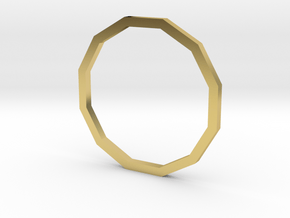 Dodecagon 15.27mm in Polished Brass