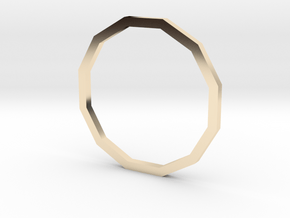 Dodecagon 15.27mm in 14k Gold Plated Brass