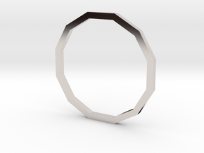Dodecagon 15.70mm in Rhodium Plated Brass