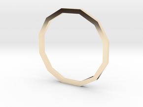 Dodecagon 15.70mm in 14k Gold Plated Brass