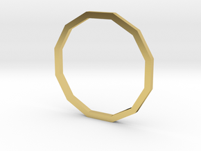 Dodecagon 16.00mm in Polished Brass
