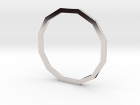 Dodecagon 16.00mm in Rhodium Plated Brass