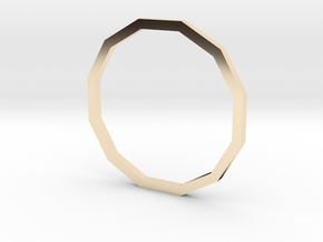 Dodecagon 16.00mm in 14k Gold Plated Brass
