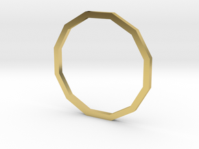 Dodecagon 16.30mm in Polished Brass