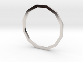 Dodecagon 16.30mm in Rhodium Plated Brass