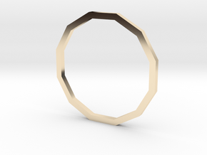 Dodecagon 16.30mm in 14k Gold Plated Brass