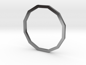 Dodecagon 16.30mm in Polished Silver