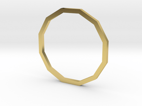 Dodecagon 16.51mm in Polished Brass