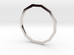 Dodecagon 16.51mm in Rhodium Plated Brass