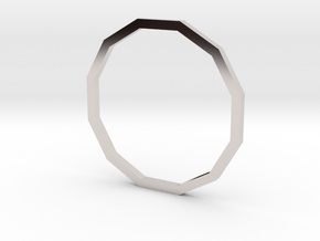 Dodecagon 16.92mm in Rhodium Plated Brass