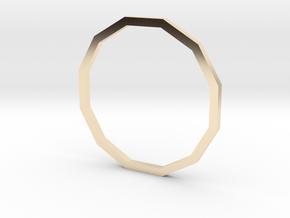 Dodecagon 17.35mm in 14k Gold Plated Brass