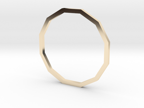 Dodecagon 17.75mm in 14k Gold Plated Brass