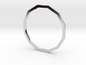 Dodecagon 18.19mm in Rhodium Plated Brass