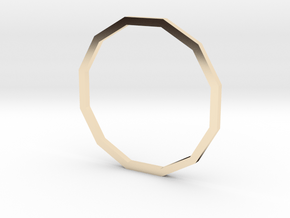 Dodecagon 18.53mm in 14k Gold Plated Brass