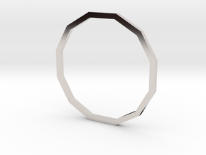 Dodecagon 18.89mm in Rhodium Plated Brass