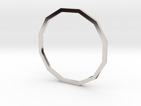 Dodecagon 19.41mm in Rhodium Plated Brass