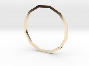 Dodecagon 19.41mm in 14K Yellow Gold