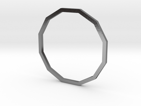 Dodecagon 19.41mm in Polished Silver