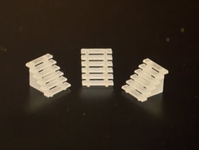 N-Scale 60-Inch Steps - 3 Pack in Smooth Fine Detail Plastic