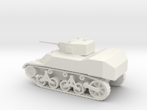 1/100 Scale M5A1 Light Tank in White Natural Versatile Plastic