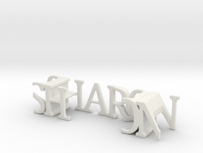 3dWordFlip: SHARON/LI in White Natural Versatile Plastic
