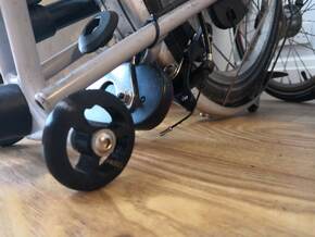 Upgraded Parking Wheels for Brompton Bicycle in Tan Fine Detail Plastic