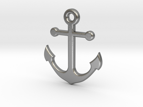 anchor in Natural Silver