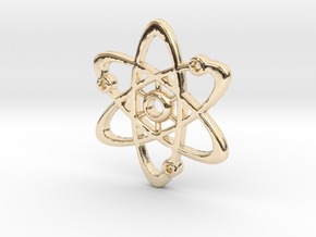 Atom_Pendant_V2_mm in 14K Yellow Gold