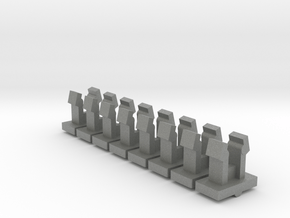 USS Flagg Replacement Deck Clips (x8) in Gray PA12