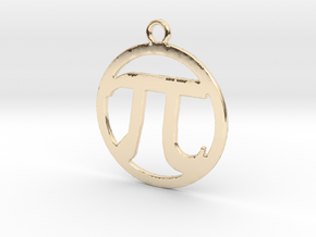 pi in 14k Gold Plated Brass