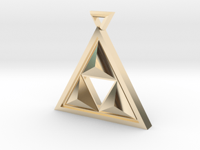 triforce in 14k Gold Plated Brass