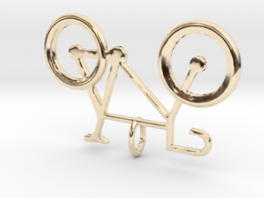 fiets in 14k Gold Plated Brass