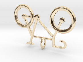 fiets in 14K Yellow Gold