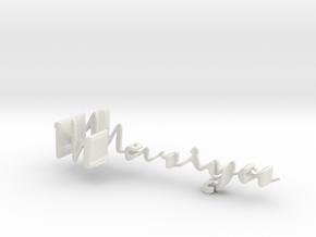 3dWordFlip: Mariya/Roman in White Natural Versatile Plastic