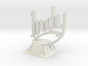 Indy Trophy in White Natural Versatile Plastic: 6mm