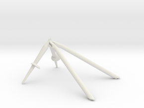 +Y landing gear outrigger in White Natural Versatile Plastic