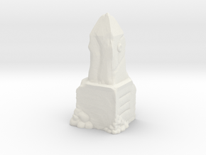 Ancient Dwarven Obelisk (28mm Scale Miniature) in White Premium Versatile Plastic