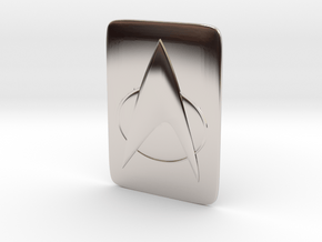 Saturn Hood Emblem Star Trek TNG Insignia in Platinum