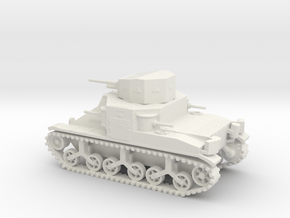 1/87 Scale M2 Medium Tank in White Natural Versatile Plastic
