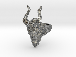 Krampus ring in Fine Detail Polished Silver: 7.25 / 54.625