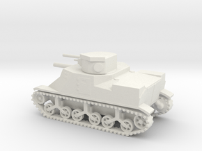 1/100 Scale M3 Medium Tank in White Natural Versatile Plastic