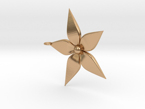 Flower Pendant in Polished Bronze