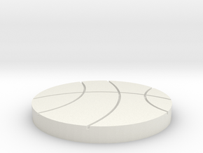 basketball coasater in White Natural Versatile Plastic