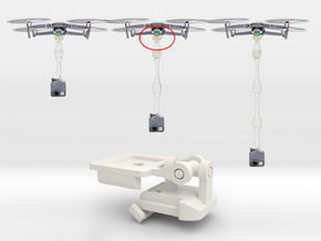 Passive Double Hinged Gimbal Compatible Connector  in White Natural Versatile Plastic